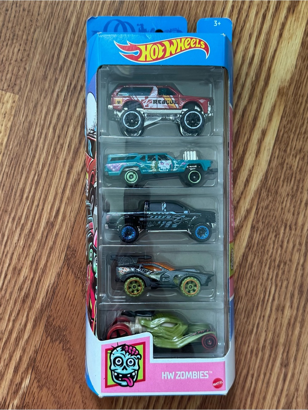 Hot Wheels 5 Pack, HW Zombies Die-Cast Toy Cars Set 1:64 Scale